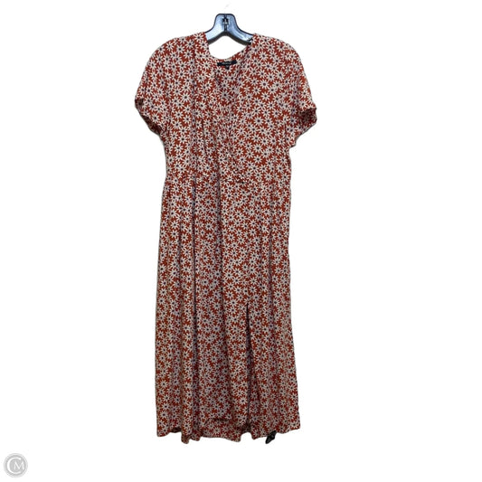 Dress Casual Midi By Madewell In Brown, Size: Xxl