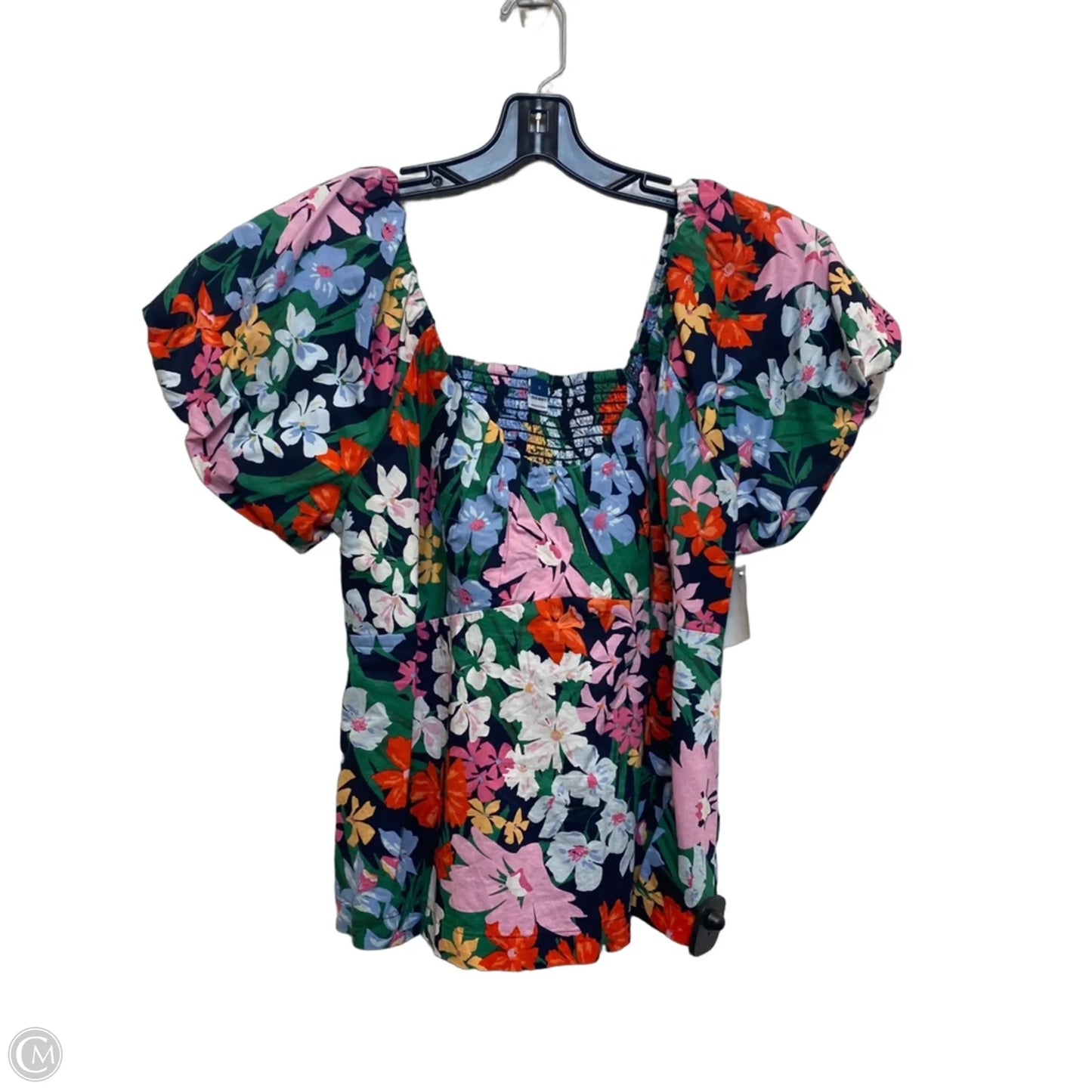 Top Short Sleeve By Old Navy In Black & Pink, Size: L