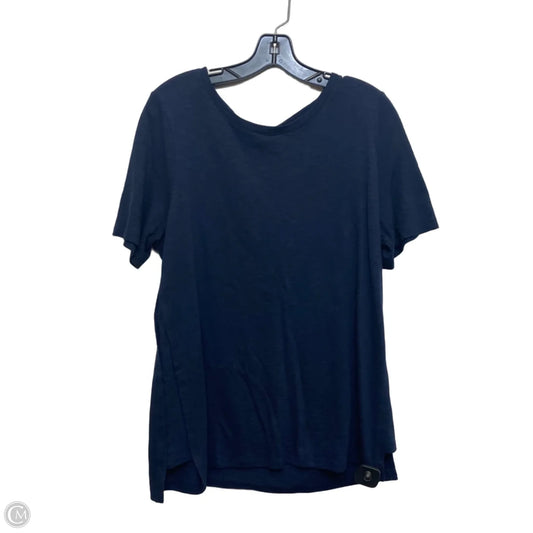 Top Short Sleeve Basic By Chicos In Navy, Size: L