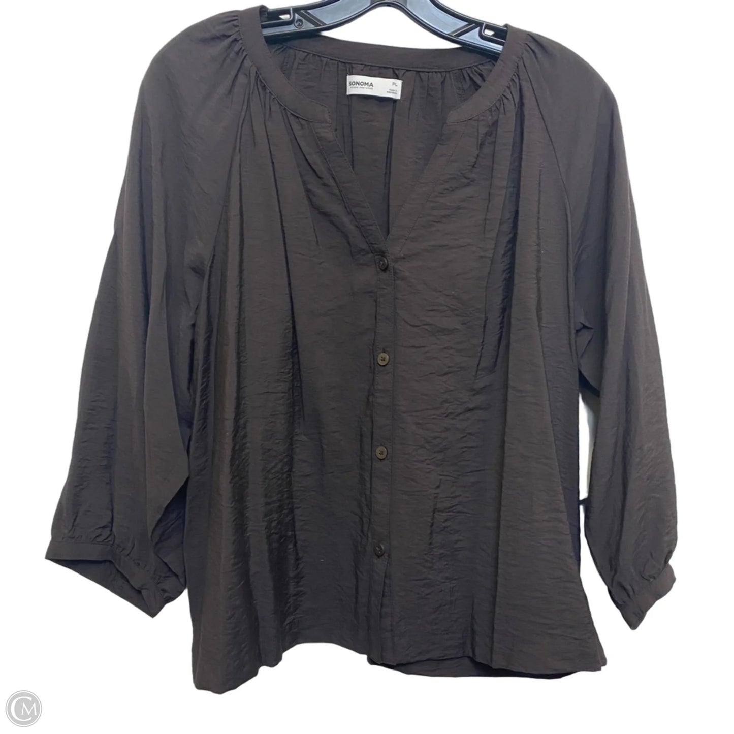 Top Long Sleeve By Sonoma In Brown, Size: Lp