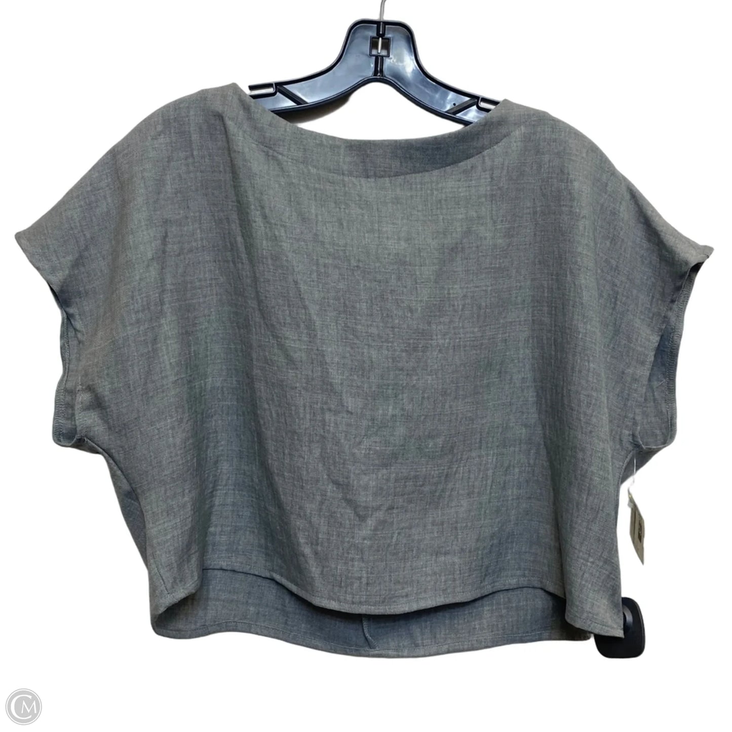 Top Short Sleeve By Shein In Grey, Size: L