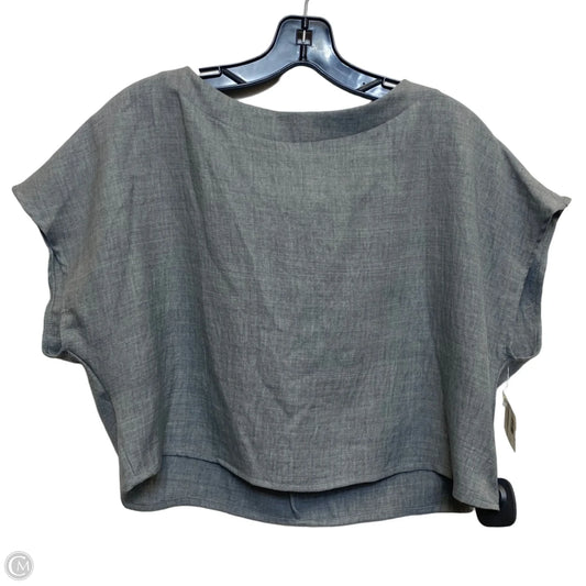 Top Short Sleeve By Shein In Grey, Size: L