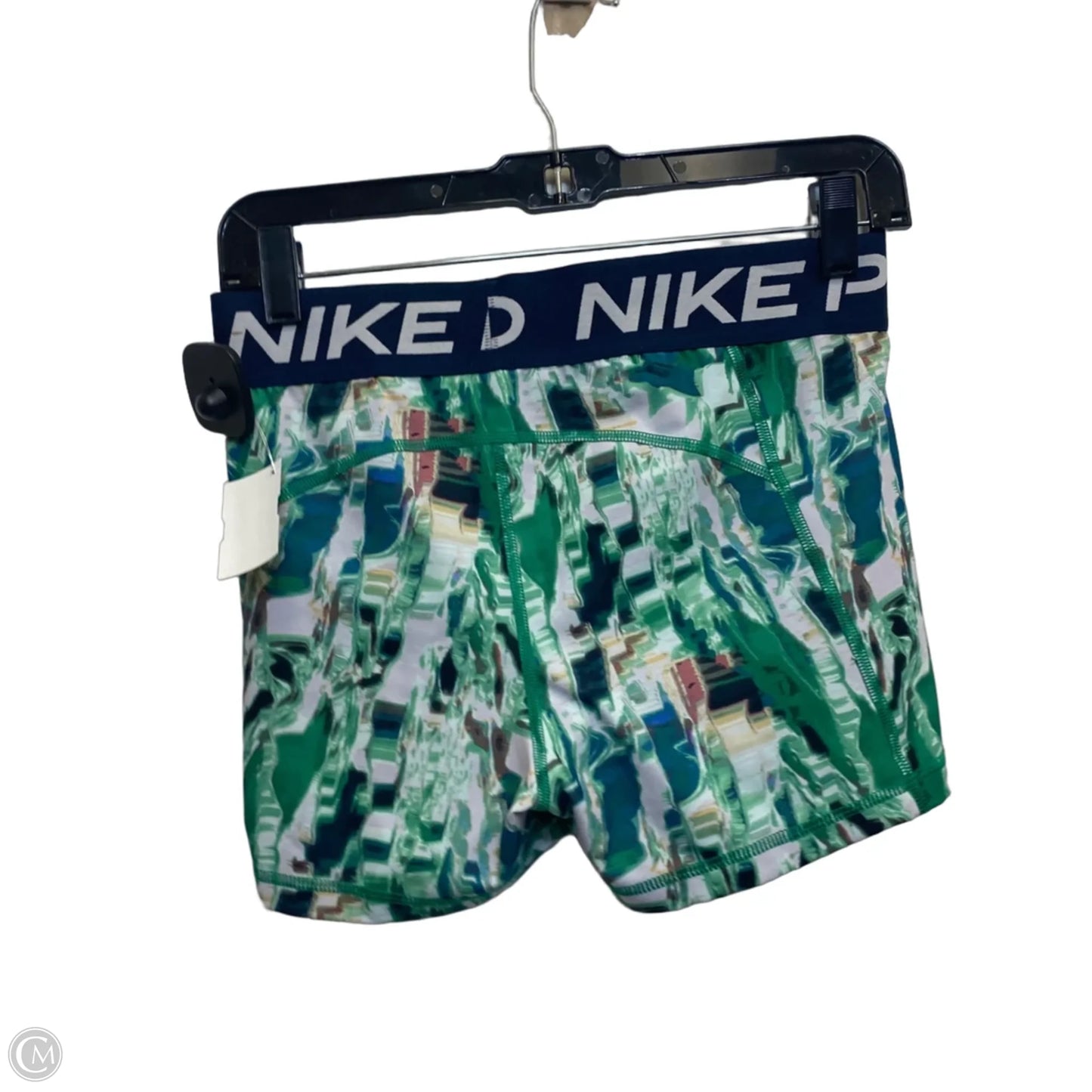 Athletic Shorts By Nike In Blue & Green, Size: M
