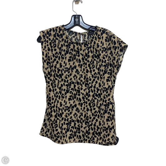 Top Short Sleeve By Halogen In Brown, Size: Xs