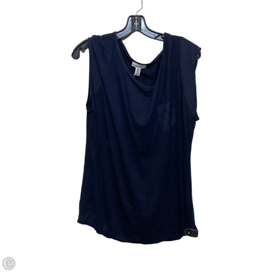 Top Short Sleeve By Calvin Klein In Navy, Size: Xl