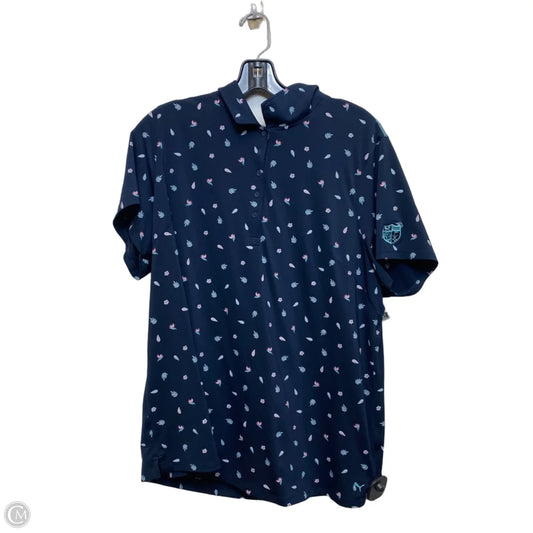 Athletic Top Short Sleeve By Puma In Navy, Size: Xxl