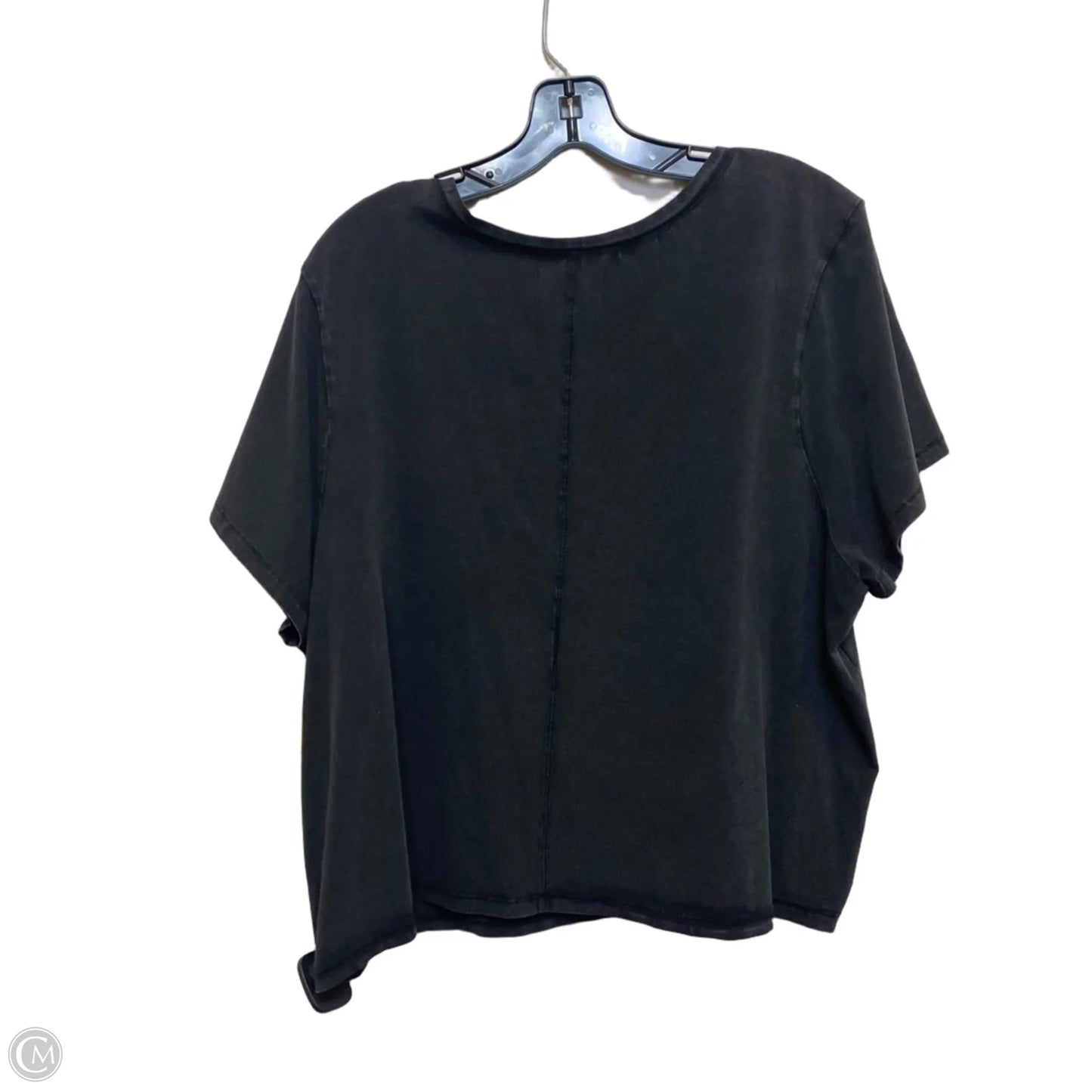 Top Short Sleeve Basic By Lane Bryant In Grey, Size: 4x