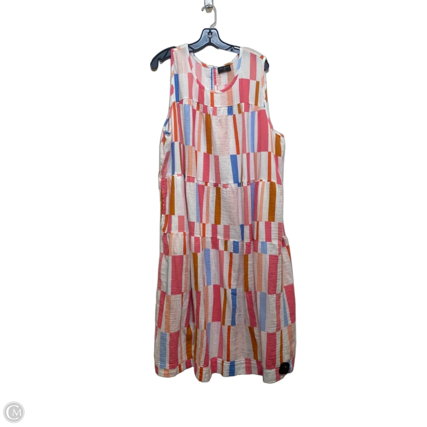Dress Casual Midi By Lane Bryant In Pink & White, Size: 4x