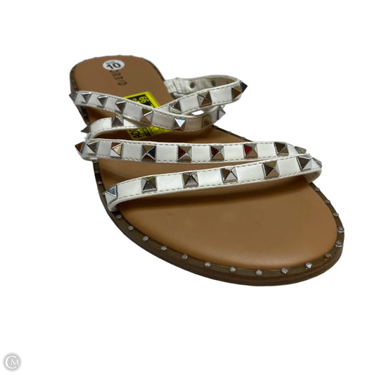 Sandals Flats By Torrid In White, Size: 10