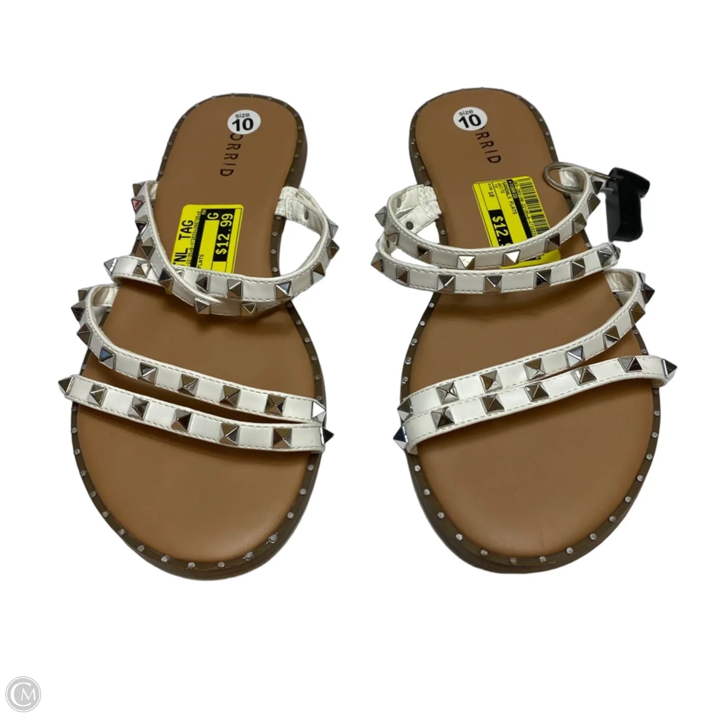Sandals Flats By Torrid In White, Size: 10