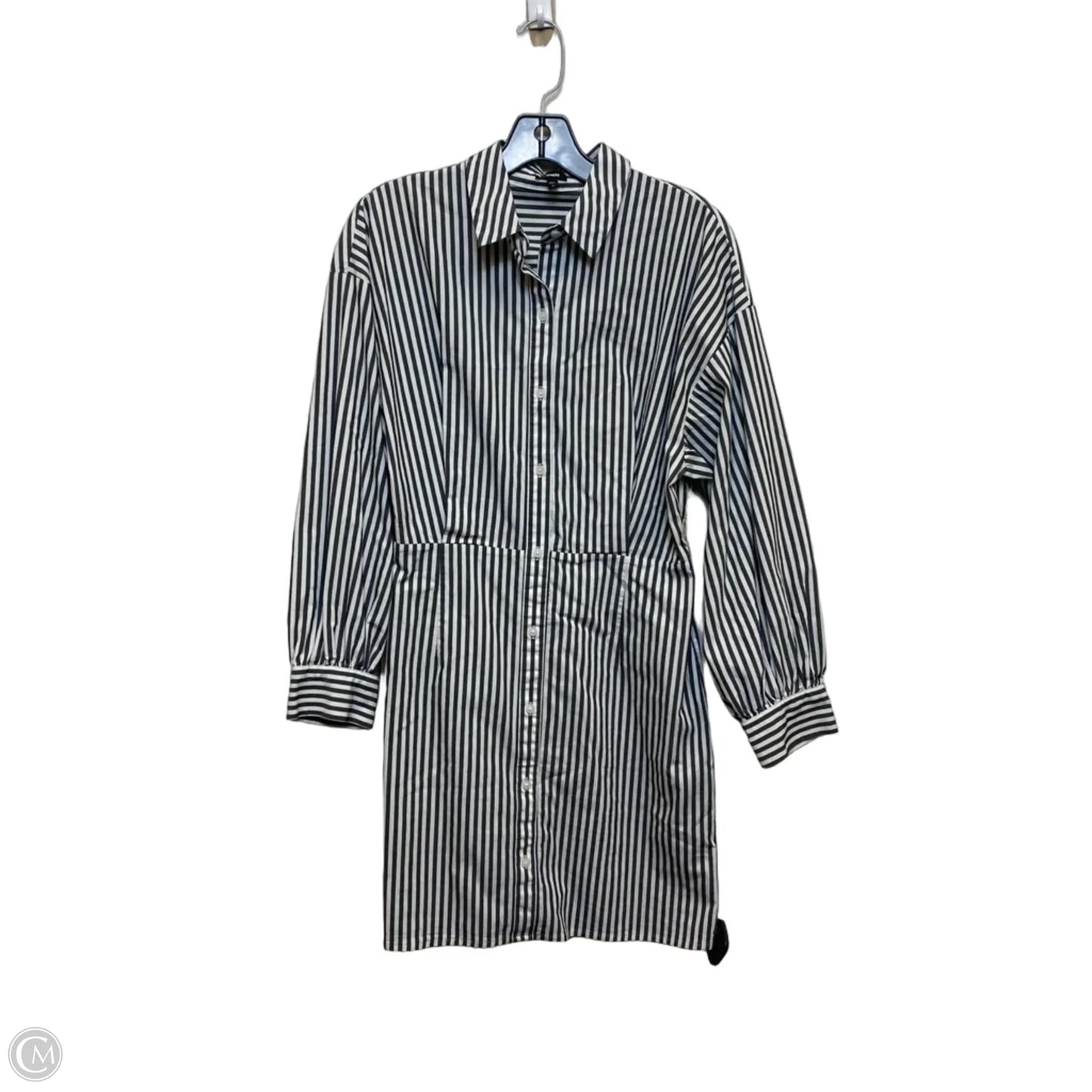 Dress Casual Short By Express In Grey & White, Size: M