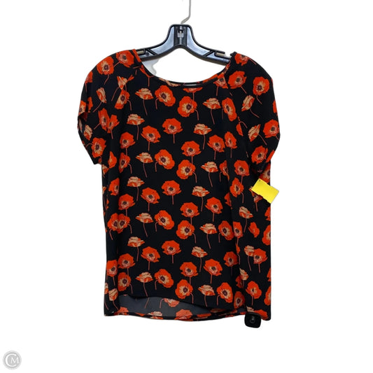 Top Short Sleeve By Cabi In Black & Red, Size: S