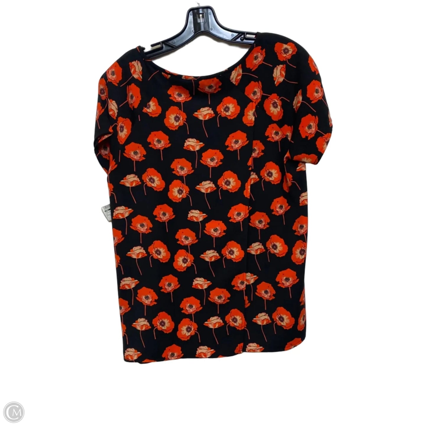 Top Short Sleeve By Cabi In Black & Red, Size: S