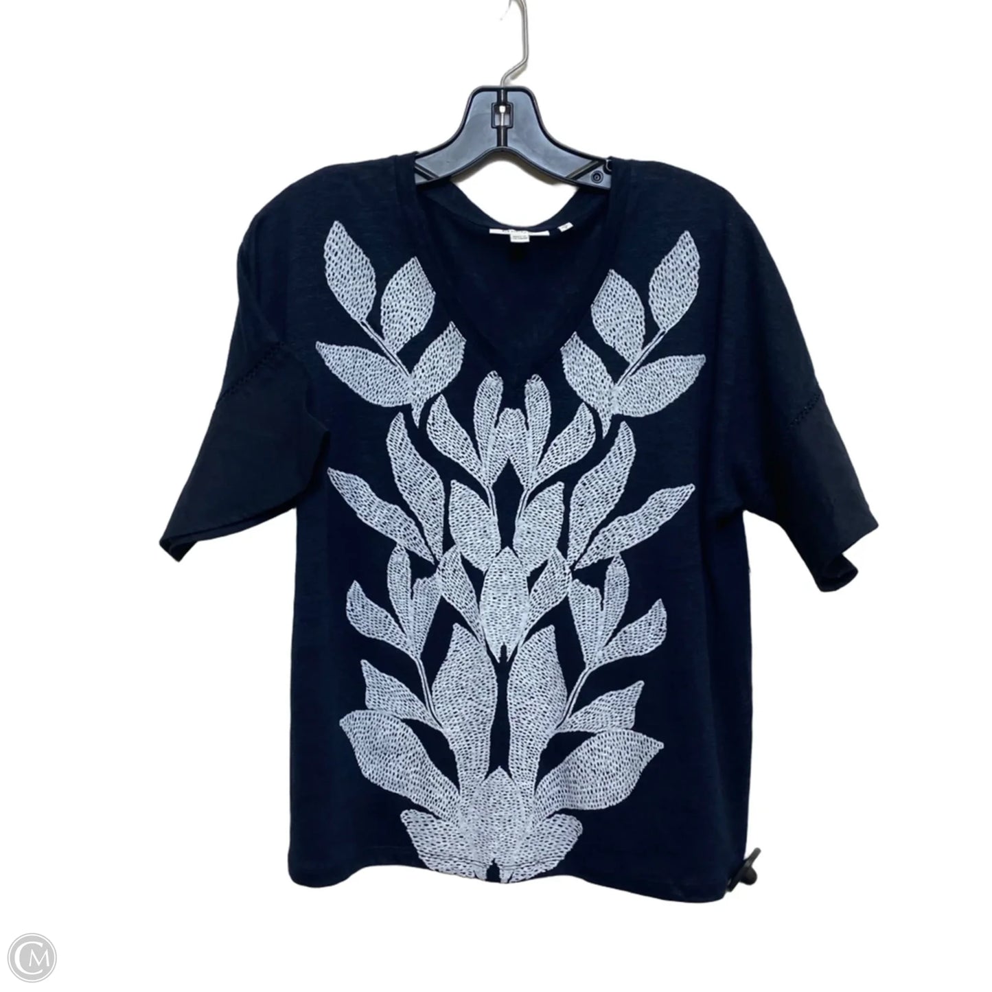 Top Short Sleeve By Chicos In Navy, Size: S