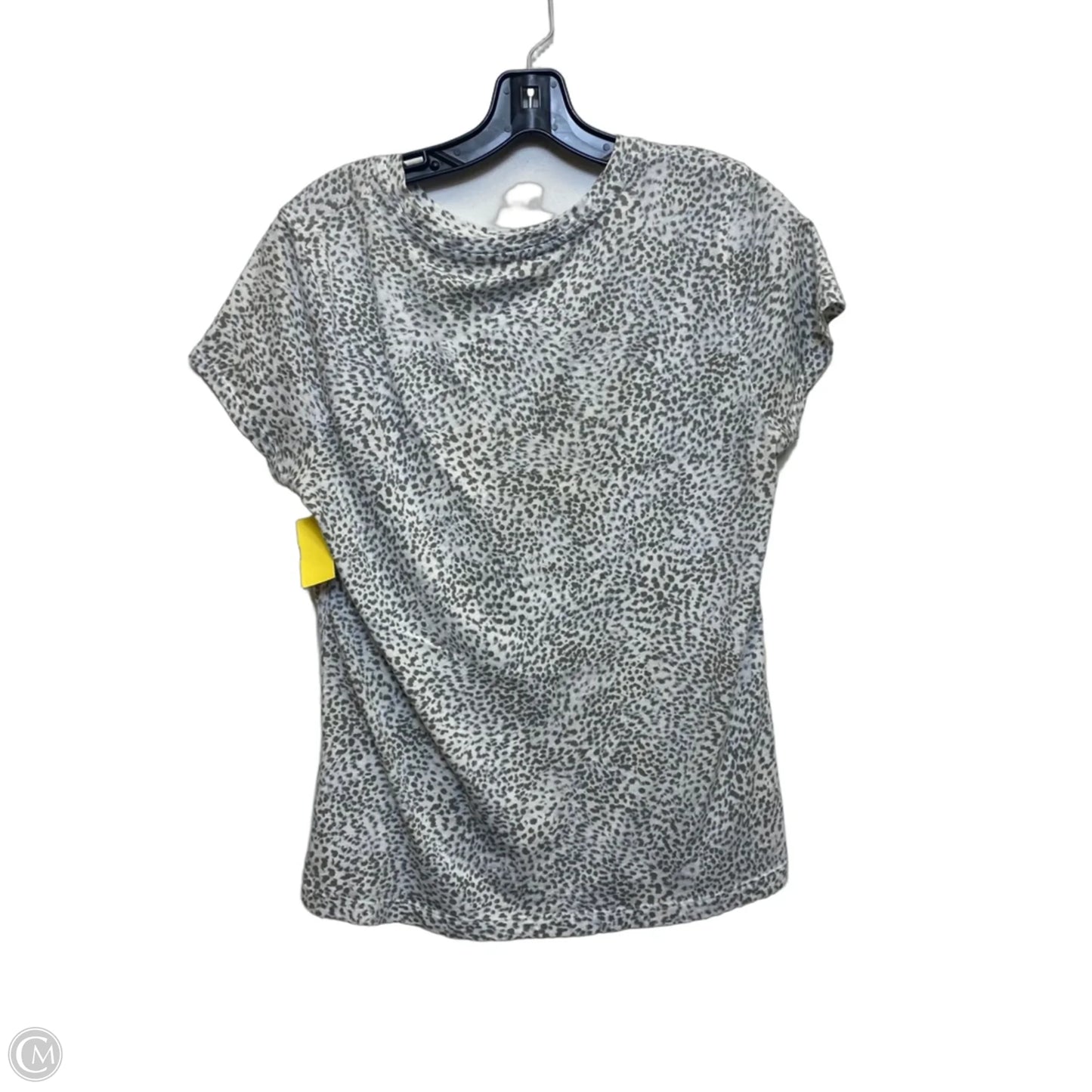 Athletic Top Short Sleeve By Athleta In Grey & White, Size: M