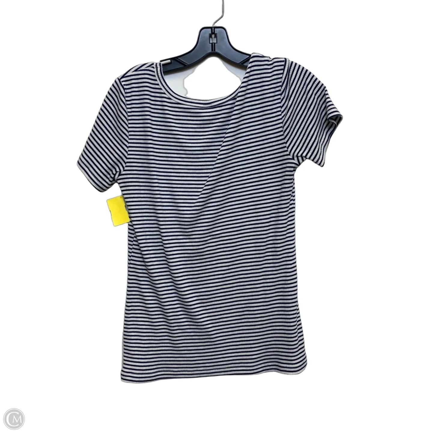 Top Short Sleeve By Old Navy In Blue & White, Size: M