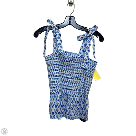 Top Sleeveless By J. Crew In Blue & White, Size: Xs