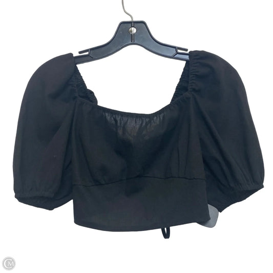 Top Short Sleeve By Shein In Black, Size: S