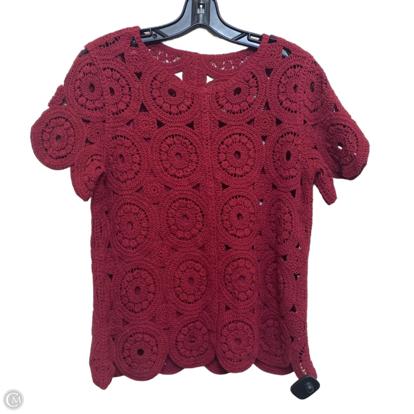 Top Short Sleeve By Wonderly In Red, Size: S