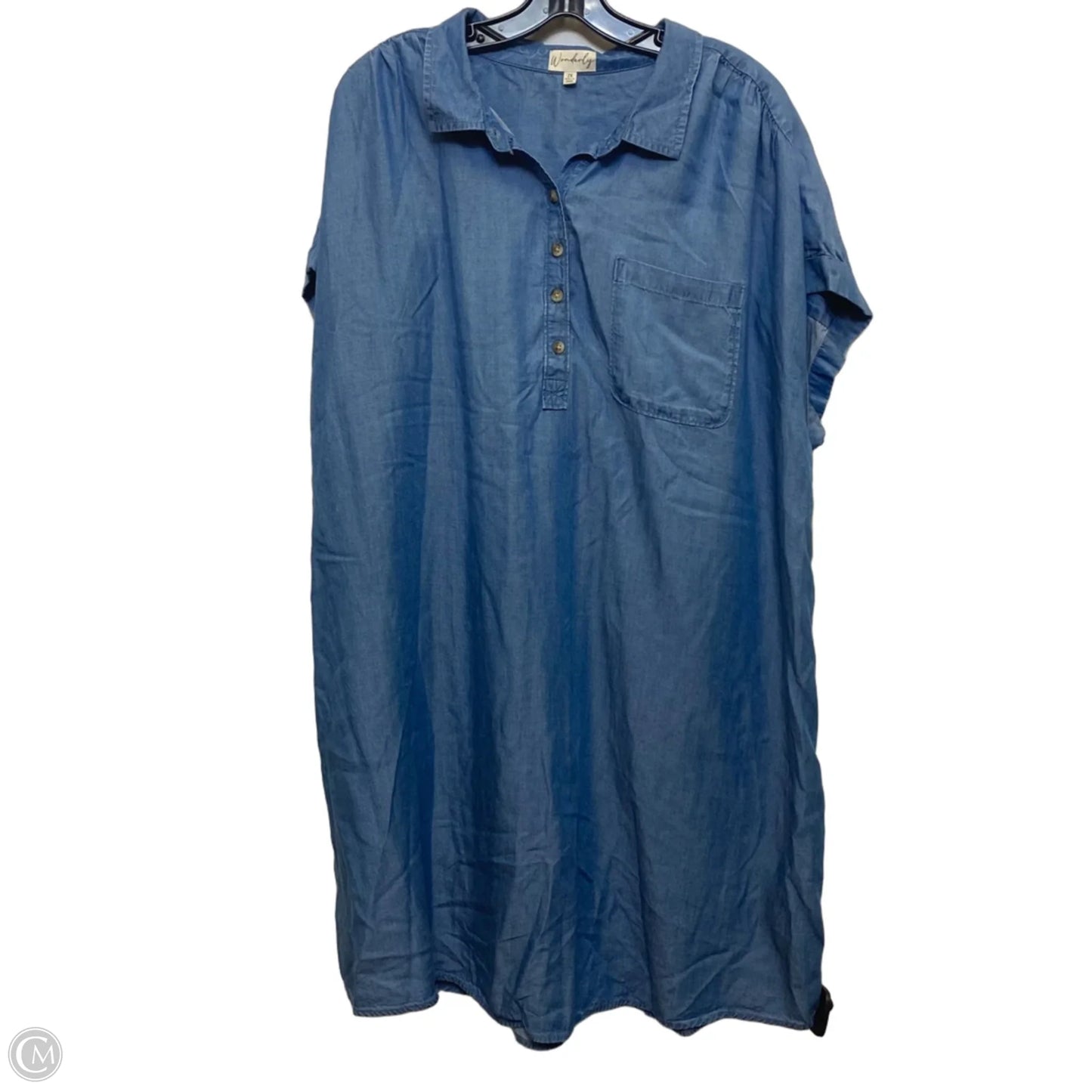 Dress Casual Short By Wonderly In Blue, Size: 2x