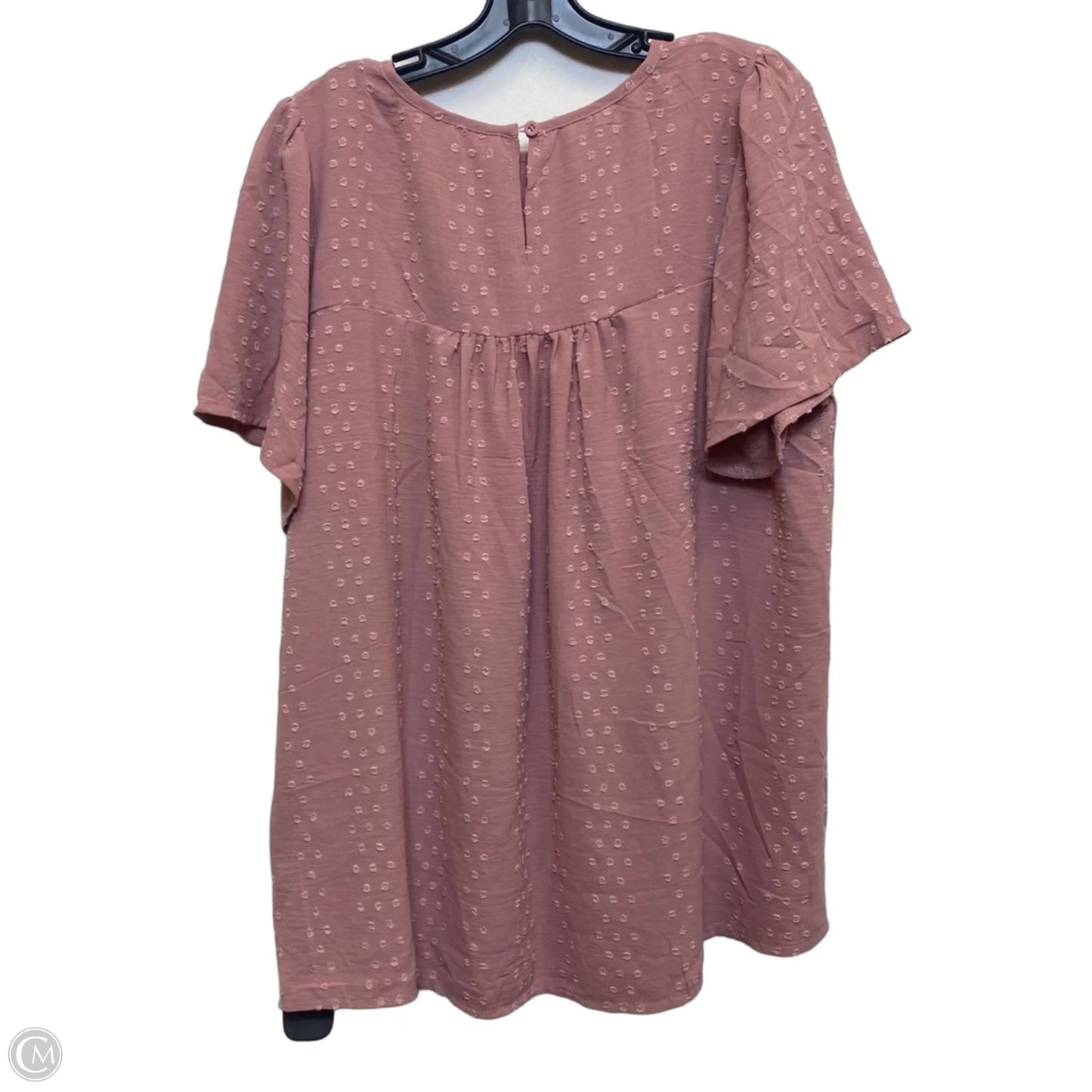 Top Short Sleeve By Cmf In Pink, Size: 2x