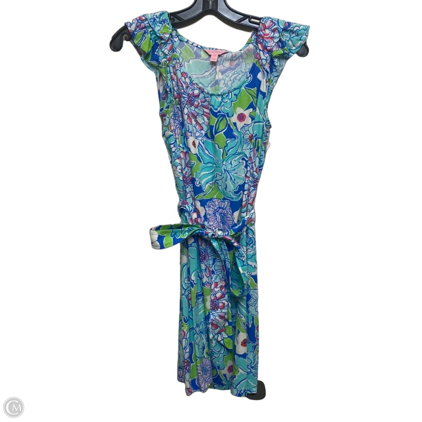 Dress Designer By Lilly Pulitzer In Blue & Green, Size: Xs