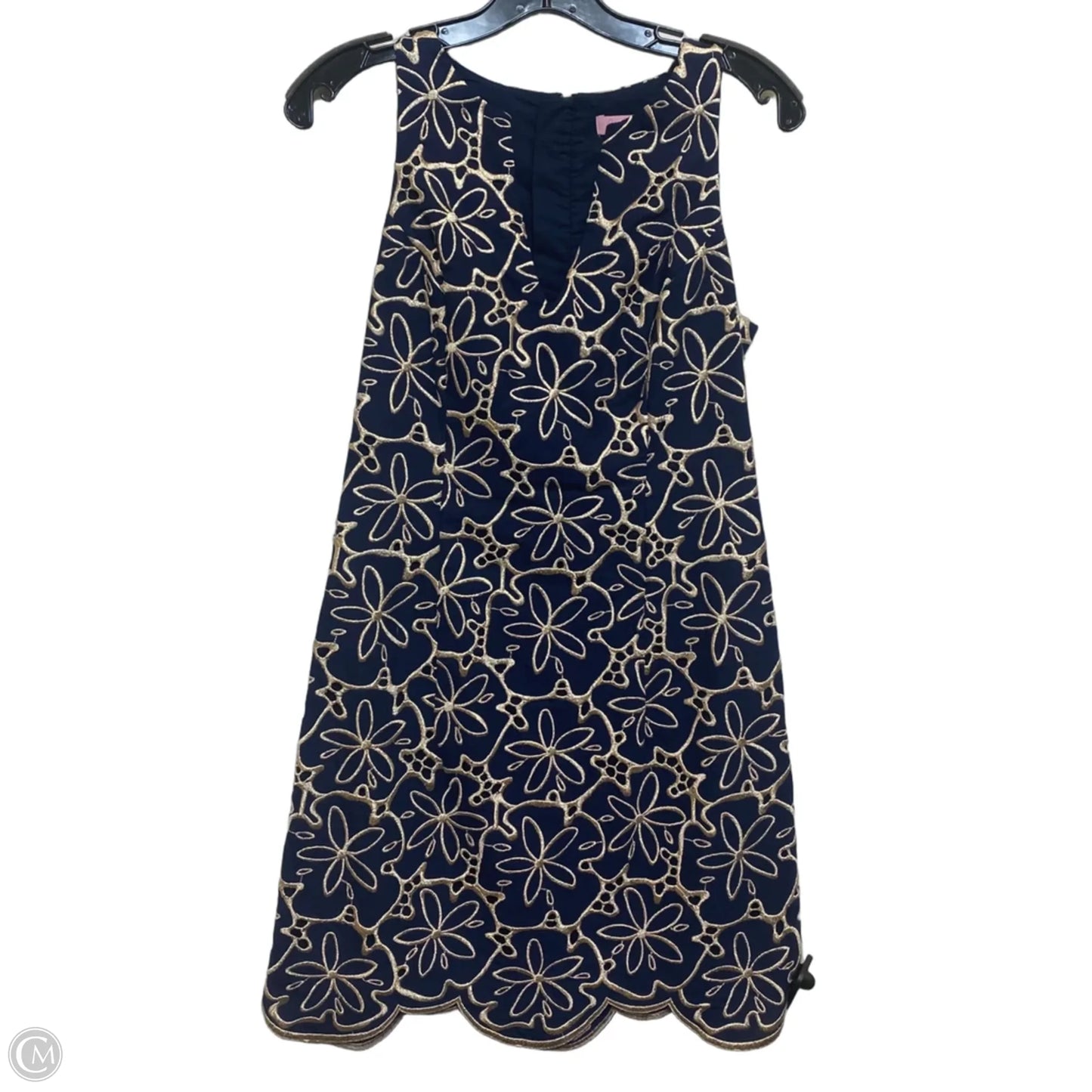 Dress Designer By Lilly Pulitzer In Blue & Gold, Size: Xs