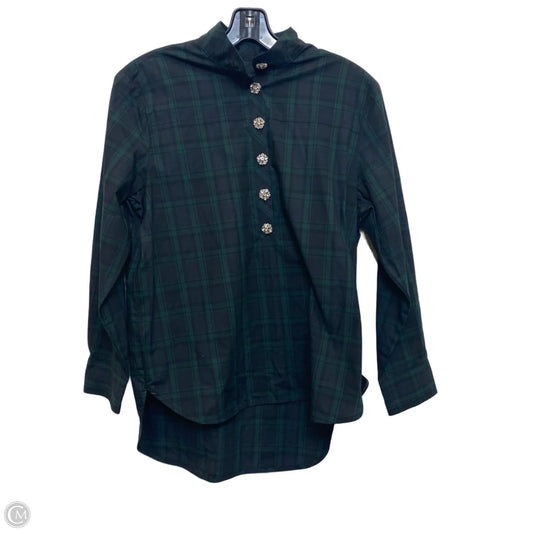 Top Long Sleeve By J. Crew In Blue & Green, Size: Xs