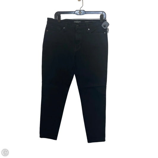 Jeans Skinny By Banana Republic In Black Denim, Size: 10