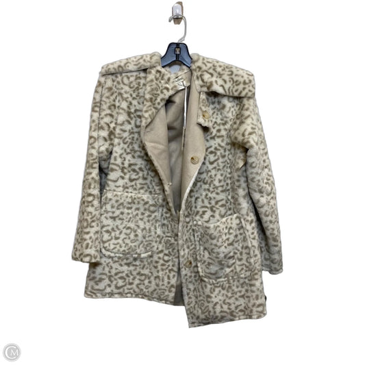 Jacket Faux Fur & Sherpa By Davi & Dani In Cream & Tan, Size: M