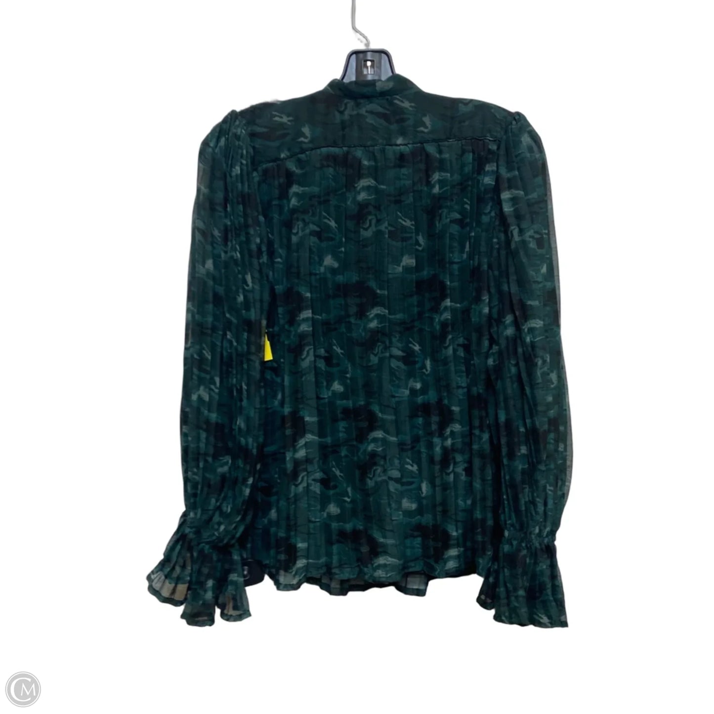 Blouse Long Sleeve By Calligraphie In Green, Size: S