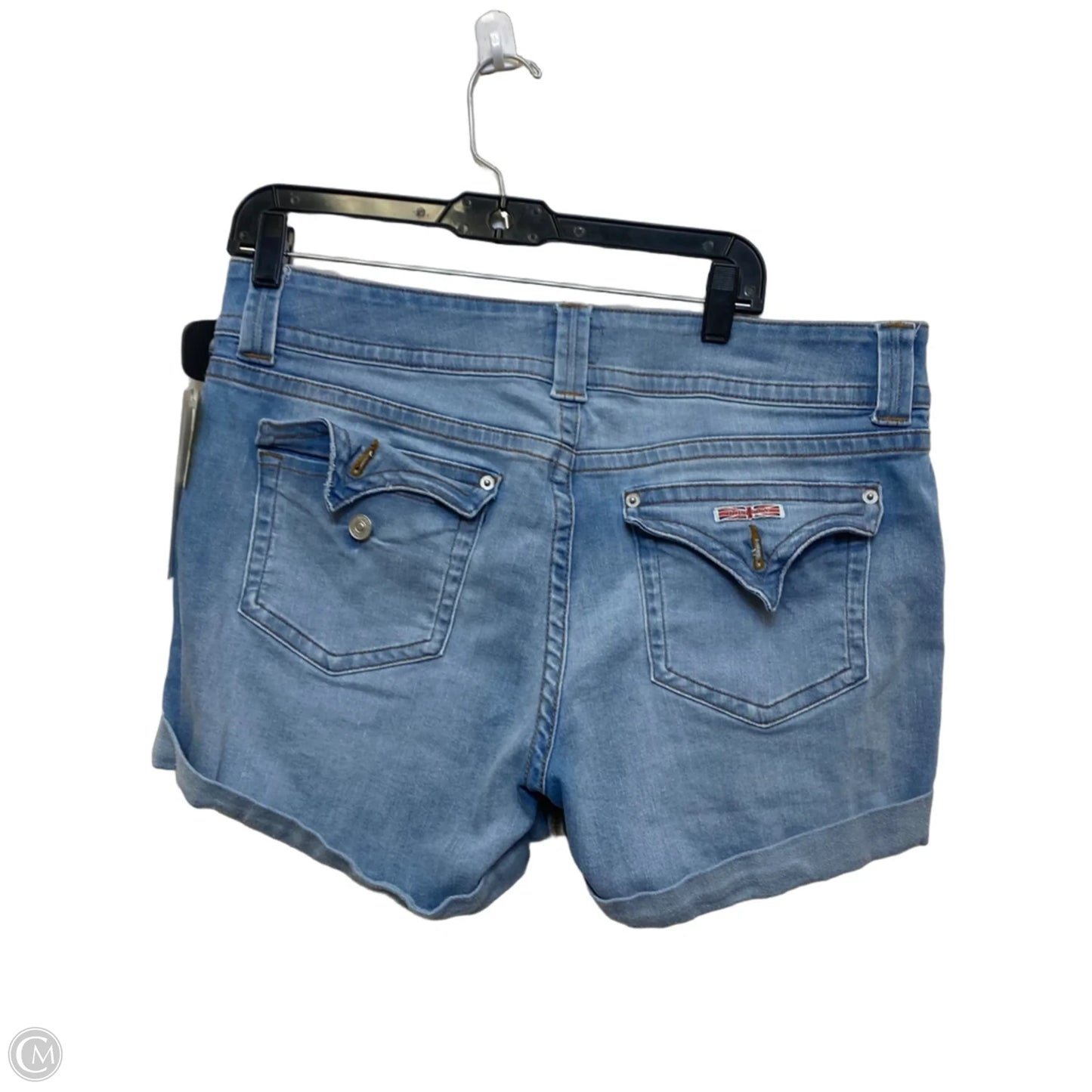 Shorts Designer By Hudson In Blue Denim, Size: 14