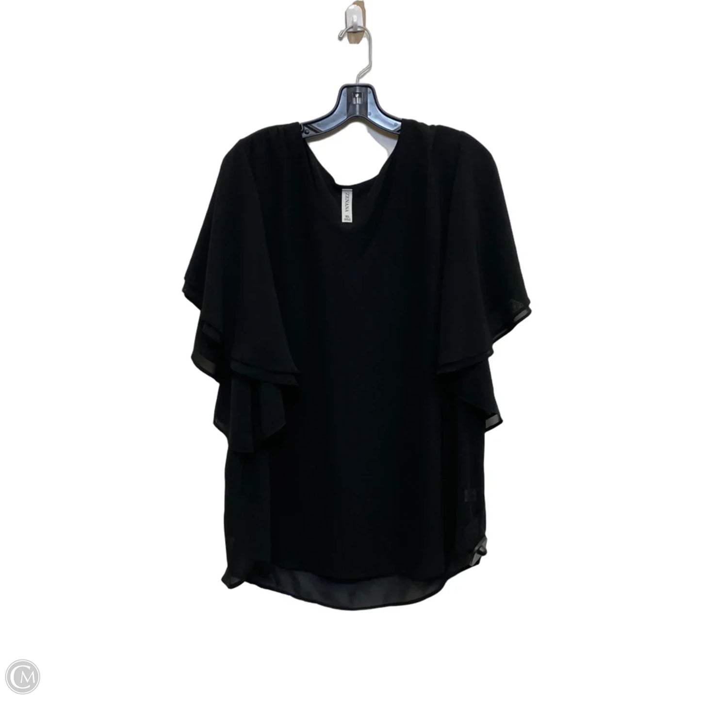 Top Short Sleeve By Zenana In Black, Size: Xl