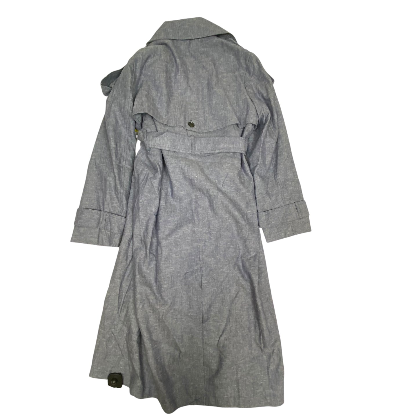 Coat Trench Coat By Banana Republic In Blue, Size: M