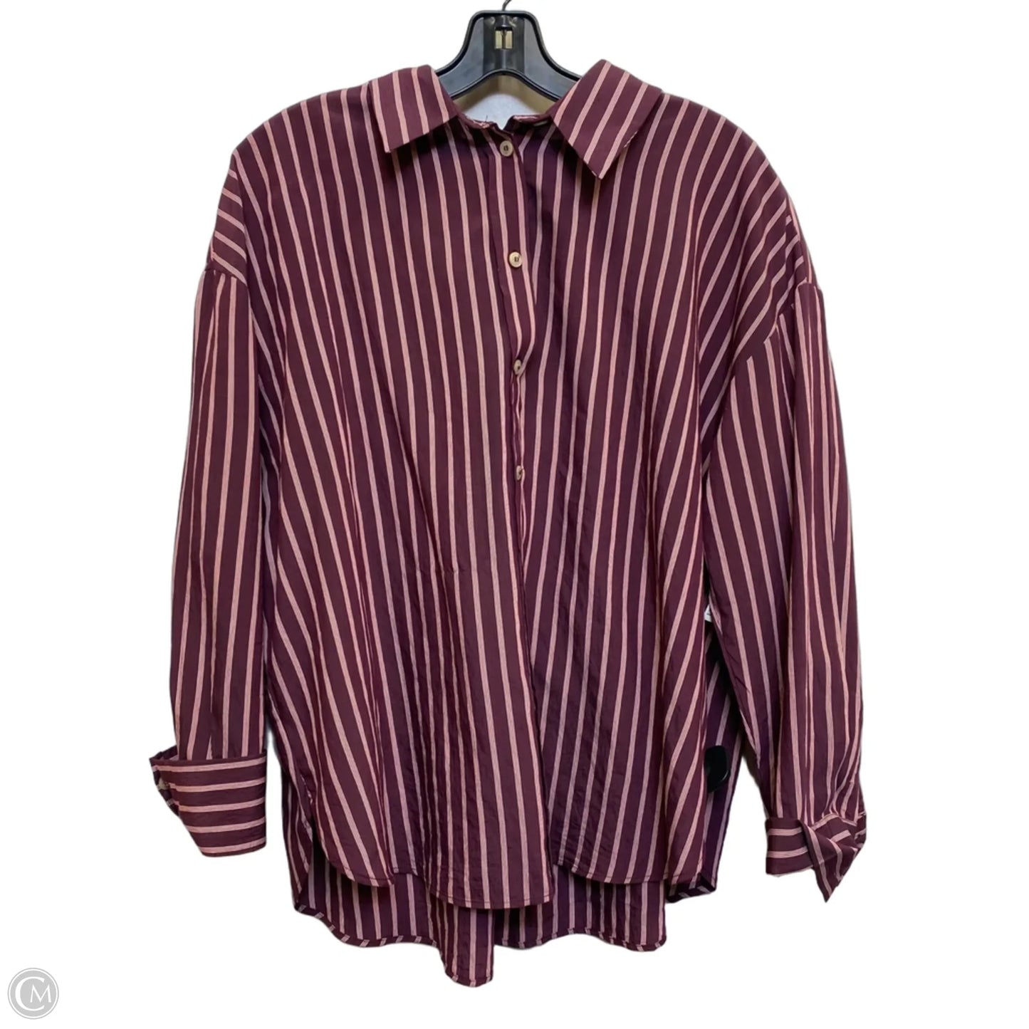 Top Long Sleeve By Zara In Rainbow Print, Size: L