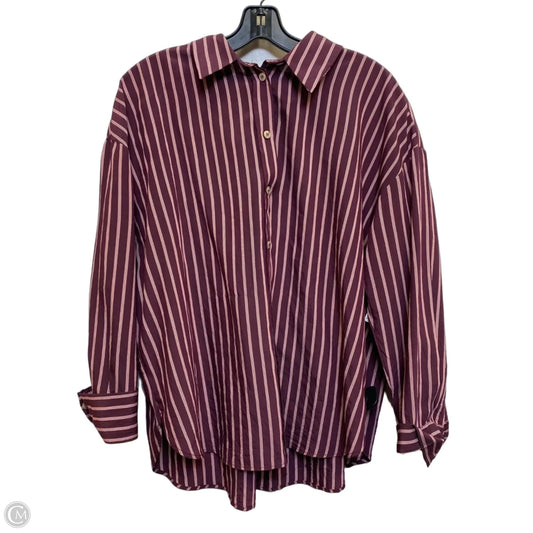 Top Long Sleeve By Zara In Rainbow Print, Size: L