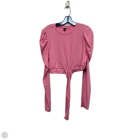 Top Long Sleeve By Shein In Pink, Size: 2x