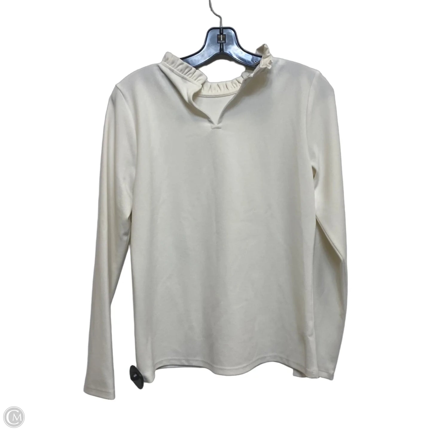 Top Long Sleeve By Ann Taylor In Cream, Size: S