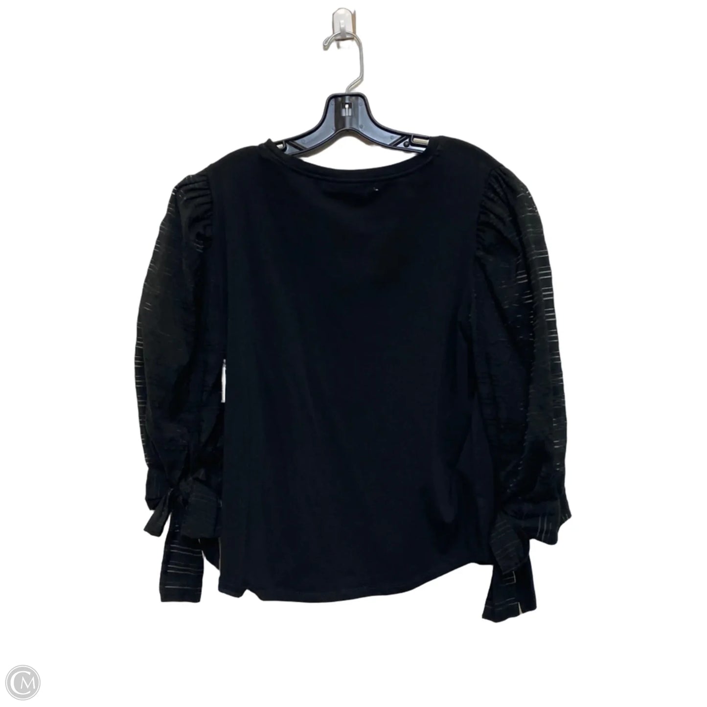Top 3/4 Sleeve By Chicos In Black, Size: L