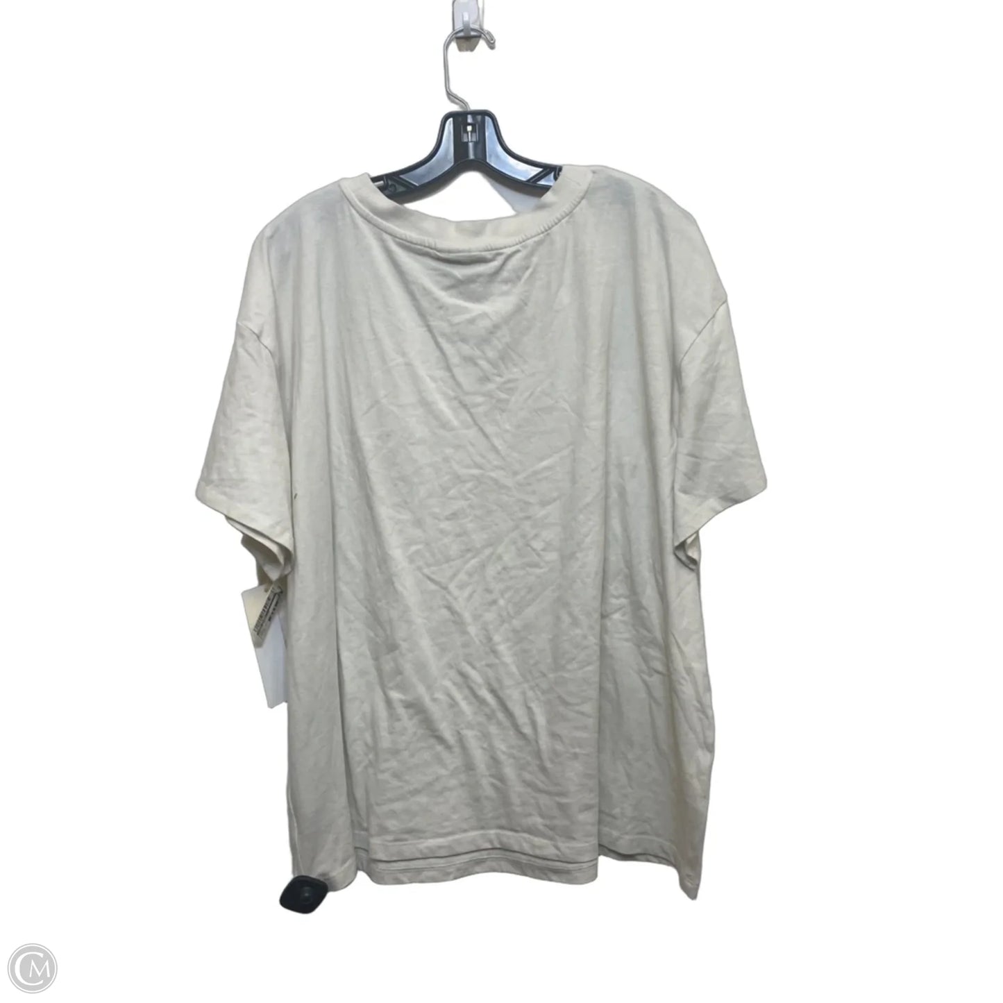 Top Short Sleeve Designer By Kate Spade In Cream, Size: 3x