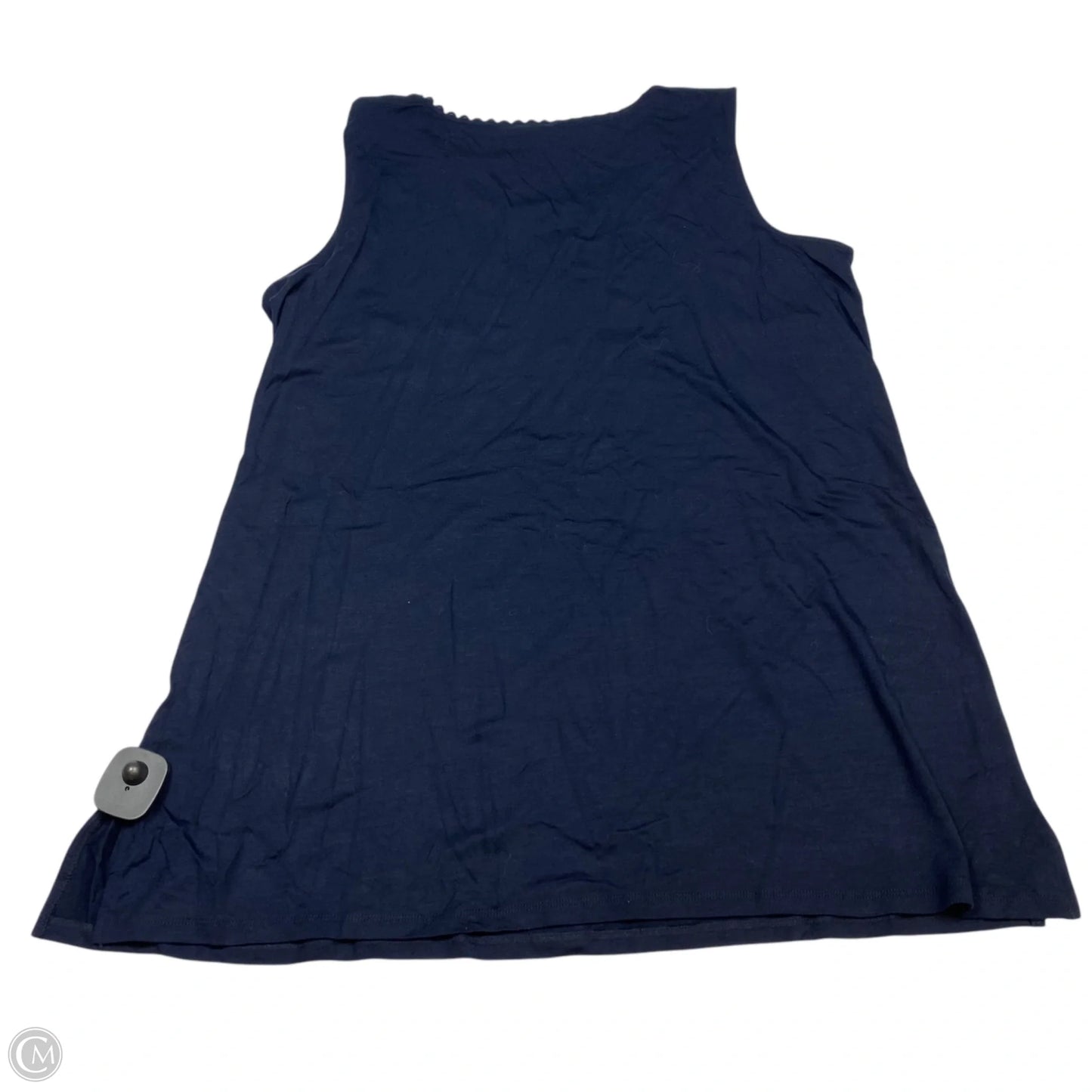 Top Sleeveless By Talbots In Navy, Size: 1x