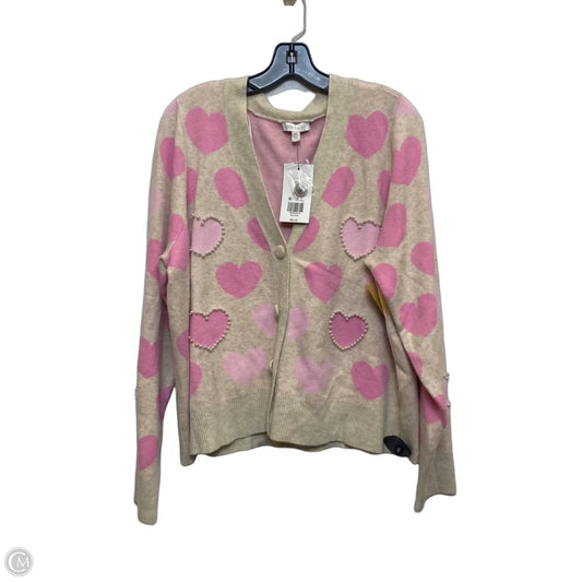 Sweater Cardigan By Crown And Ivy In Pink & Tan, Size: Xxl