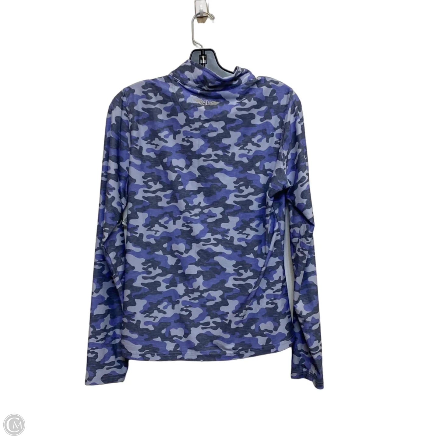 Athletic Top Long Sleeve Collar By Straight Down In Blue, Size: S