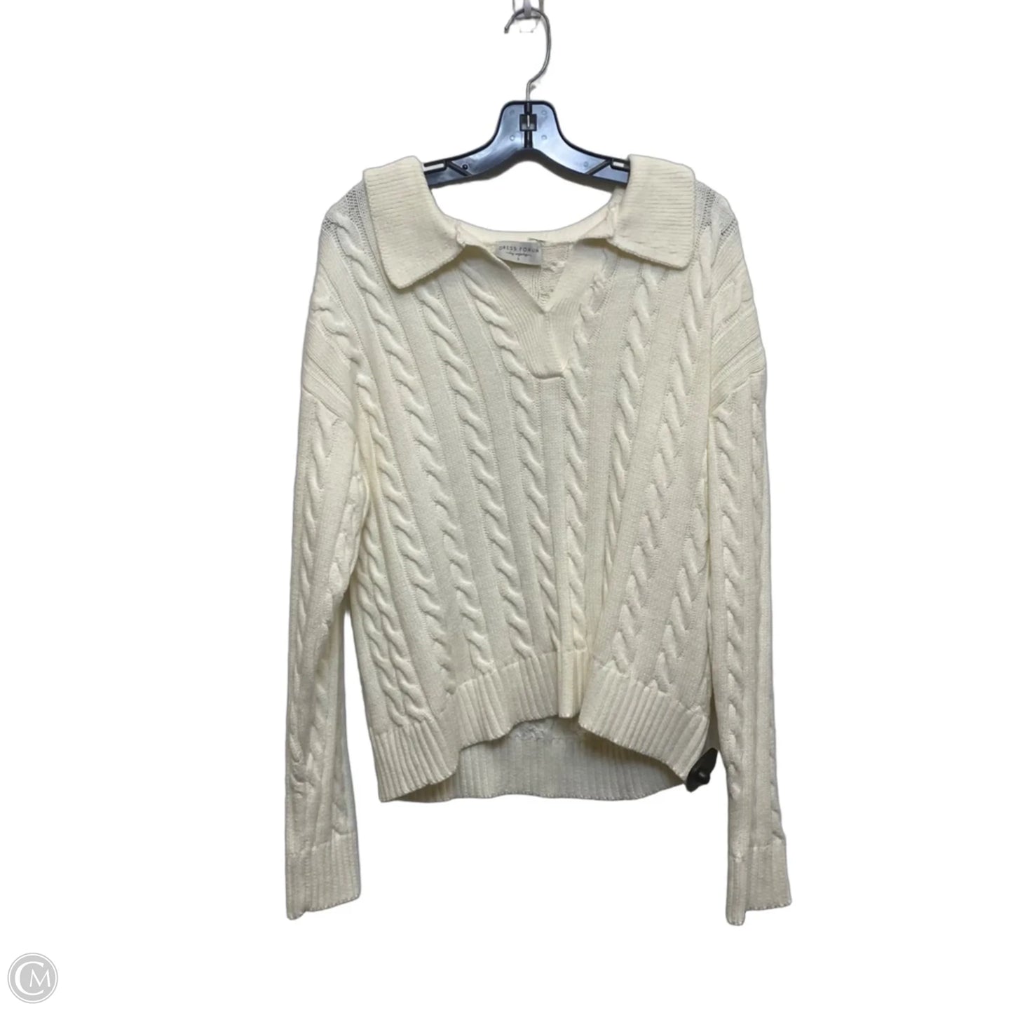 Sweater By Dress Forum In Cream, Size: L