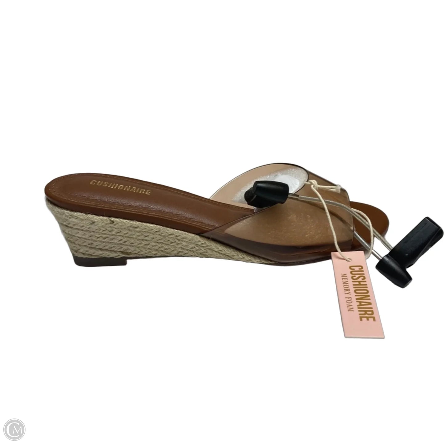 Sandals Heels Wedge By Cushionaire In Brown, Size: 7.5