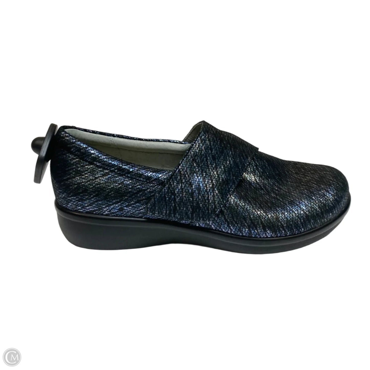 Shoes Flats By Alegria In Black & Blue, Size: 9.5