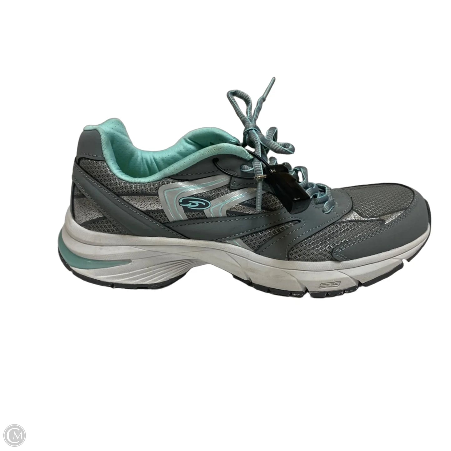 Shoes Athletic By Dr Scholls In Blue & Grey, Size: 10