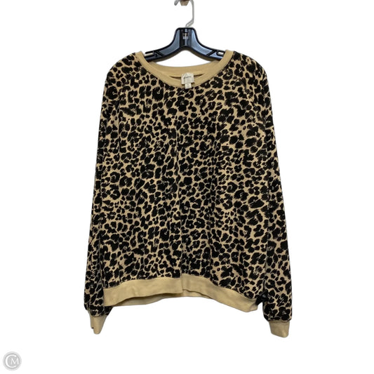 Sweatshirt Crewneck By Maeve In Black & Brown, Size: XL