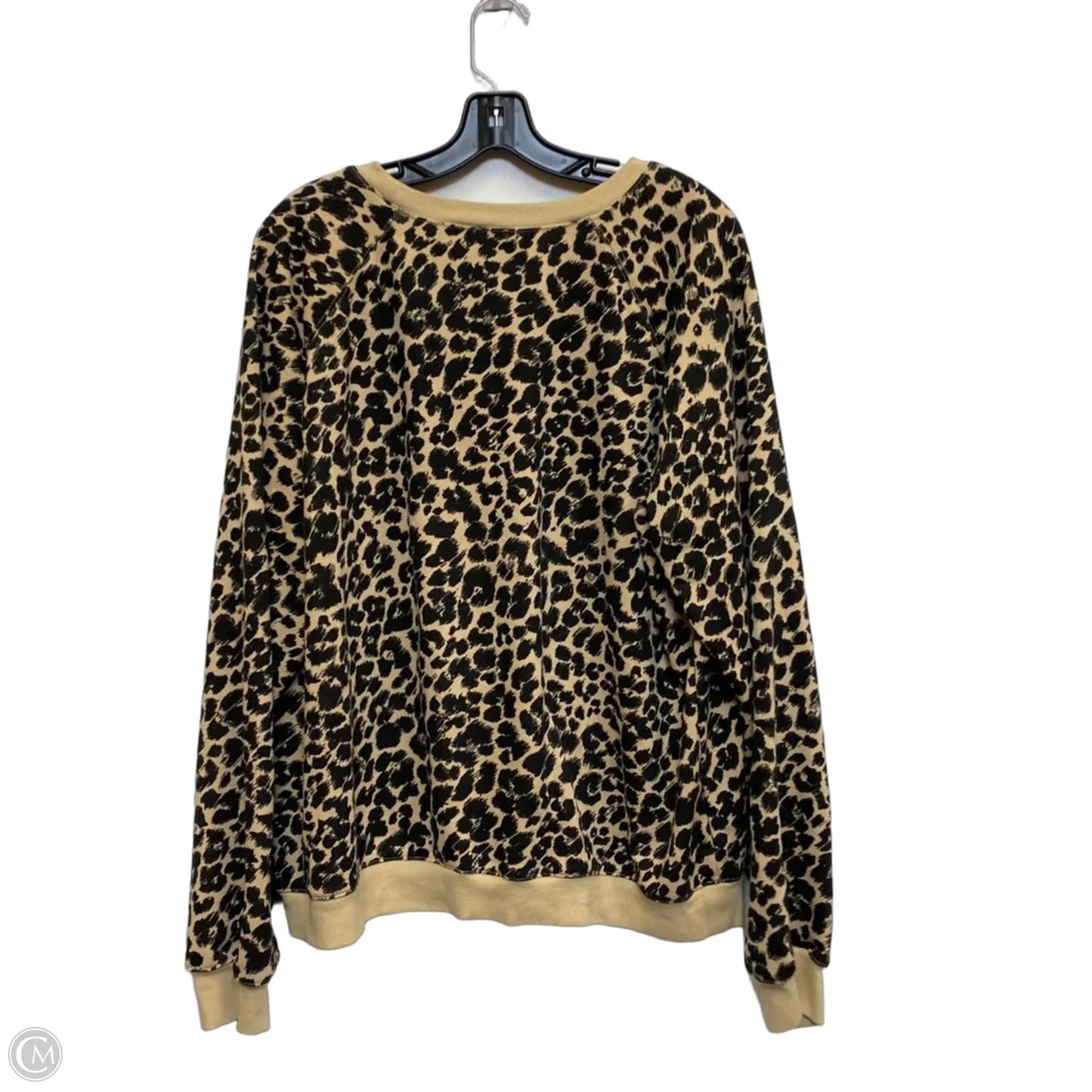 Sweatshirt Crewneck By Maeve In Black & Brown, Size: XL