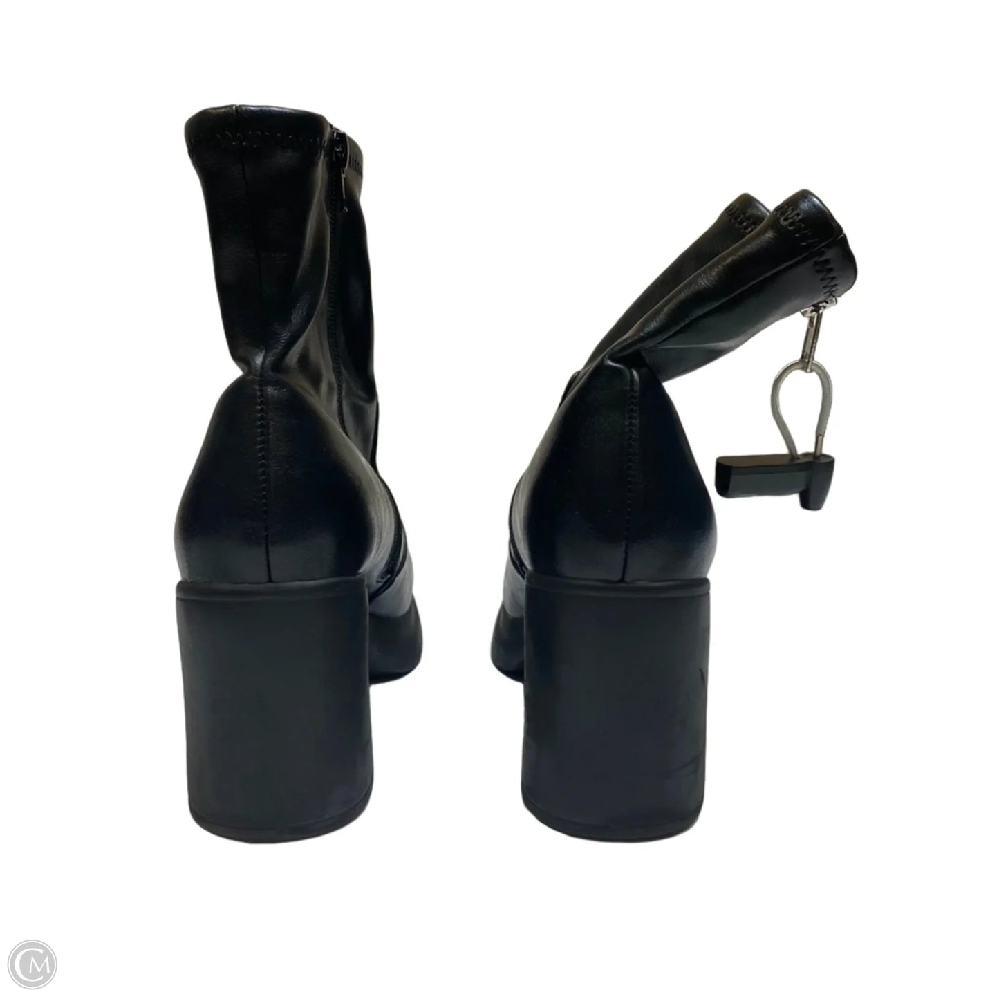 Boots Ankle Heels By Steve Madden In Black, Size: 9.5
